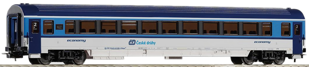 Modelová železnice - H0 Rychlíkový vůz "Railjet" 2.tř., ČD, Ep.VI