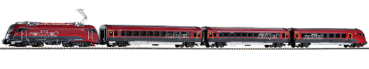 H0 Elektrická lokomotiva Railjet Rh1216 + 3 vozy, ÖBB, Ep.V