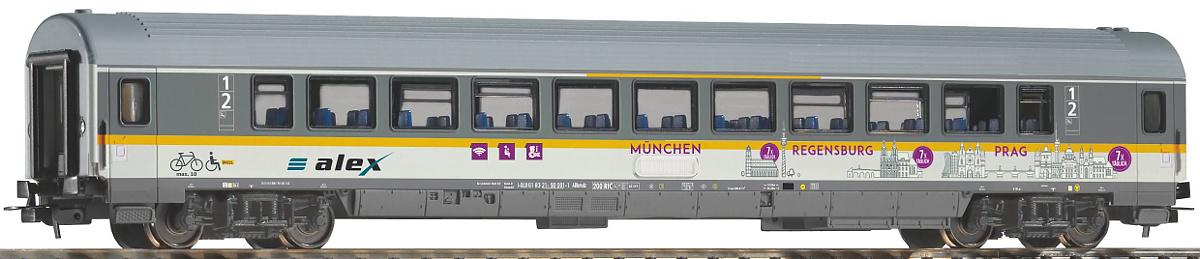 Modelová železnice - H0 Rychlíkový vůz 1./2.tř., Alex, Ep.VI