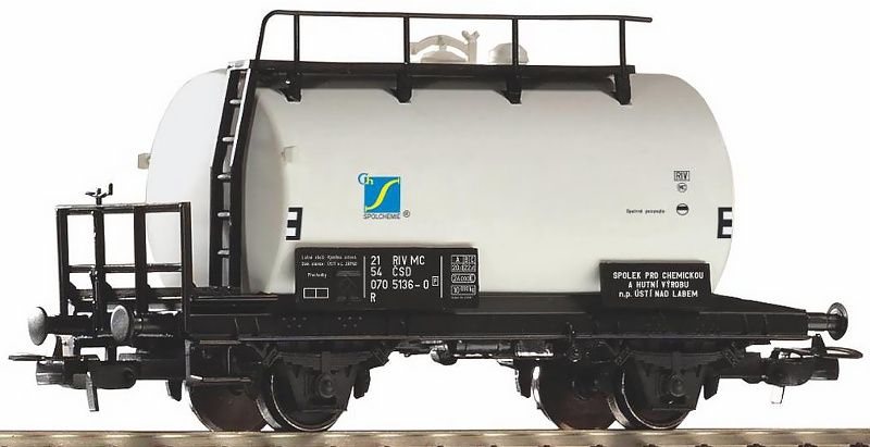 Modelová železnice - H0 Cisternový vůz "Spolchemie", ČSD, Ep.IV