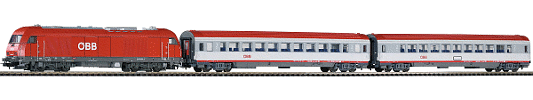 H0 Digitální set - vlak s lokomotivou Rh2016 ÖBB s kolejemi