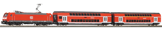 H0 Digitální set - vlak s lokomotivou BR146 DBAG s kolejemi s podložím