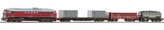 Modelová železnice - H0 Analogový set - vlak s lokomotivou T679 ČSD s kolejemi s podložím