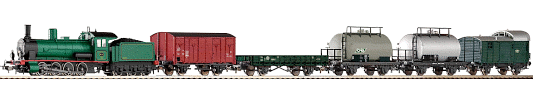 H0 Analogový set - vlak s lokomotivou G7 SNCB s kolejemi s podložím