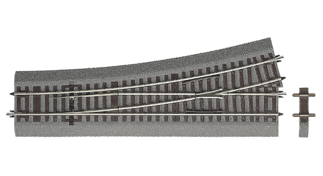 Modelová železnice - H0 WL15 + D8 Výhybka levá 230mm, R873,5mm/15°