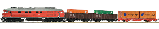 H0 Digitální set - vlak s lokomotivou BR232 DBAG s kolejemi s podložím