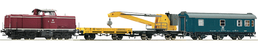 H0 Digitální set - vlak s lokomotivou BR211 DB s kolejemi s podložím