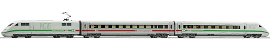 H0 Analogový set - vlak s jednotkou ICE2 DBAG s kolejemi s podložím
