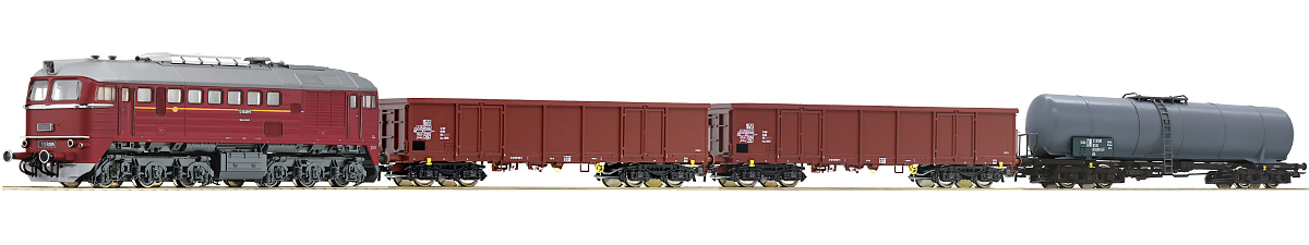 Modelová železnice - H0 Digitální set - vlak s lokomotivou BR120 DR s kolejemi s podložím