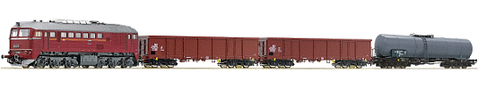 H0 Digitální set - vlak s lokomotivou BR120 DR s kolejemi s podložím