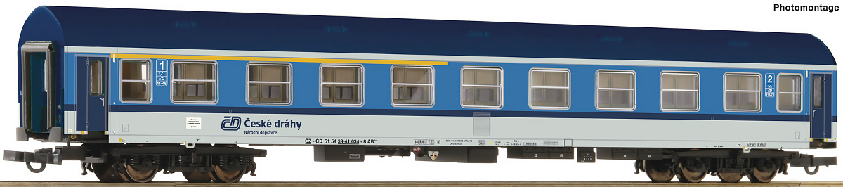 Modelová železnice - H0 Rychlíkový vůz Y/B70 1./2.tř., ČD, Ep.VI