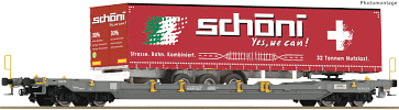 H0 Plošinový vůz Sdgnss/T5 s návěsem "Schöni", HUPAC, Ep.VI