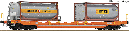 H0 Plošinový vůz Sdgnss/T5 s kontejnerem "Bertschi", WASCOSA, Ep.VI
