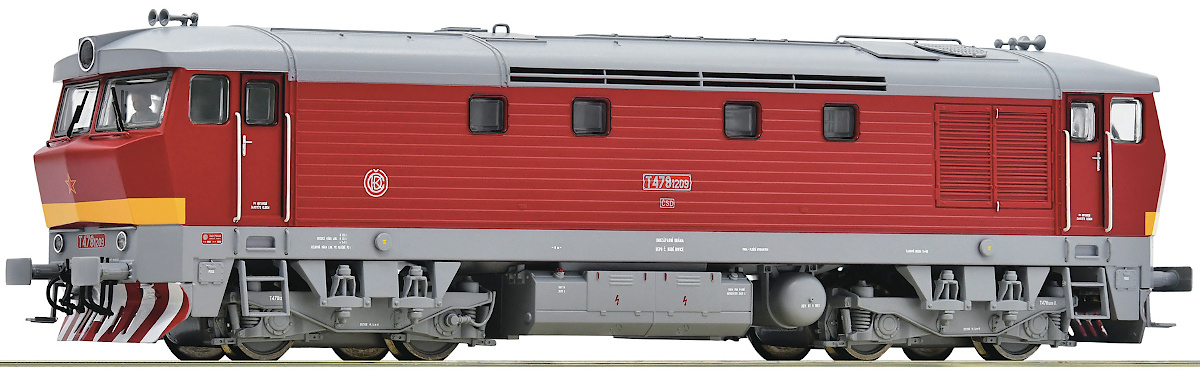 Modelová železnice - H0 Dieselová lokomotiva T478.1 "Bardotka", ČSD, Ep.IV, DCC ZVUK