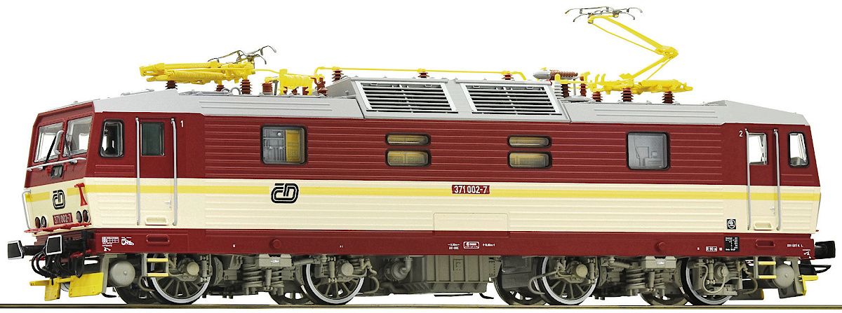 Modelová železnice - H0 Elektrická lokomotiva 371.002-7 "Bastard", ČD, Ep.V, DCC ZVUK