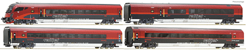H0 4ks Rychlíkový vůz Railjet, ÖBB, Ep.VI, DCC OSVĚTLENÍ