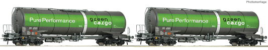 H0 2ks Cisternový vůz Zacns "green cargo", SJ, Ep.VI