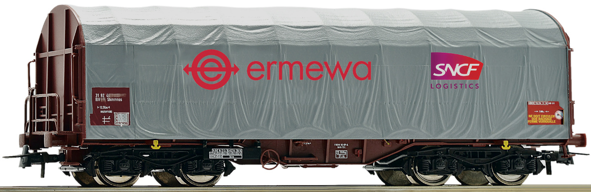 Modelová železnice - H0 Vůz s posuvnou plachtou Shimms, ERMEWA, Ep.VI