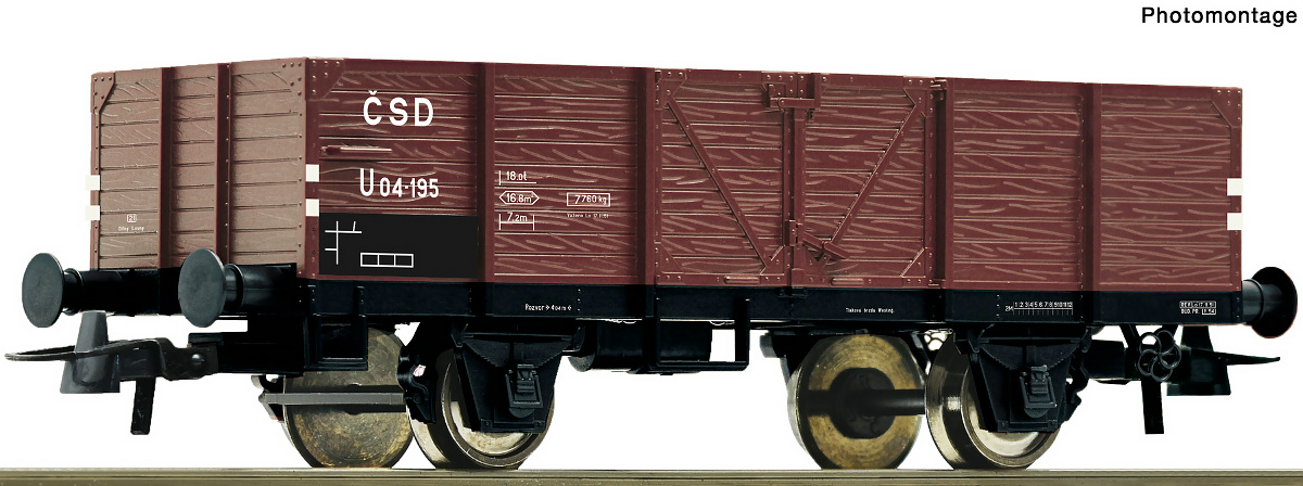 Modelová železnice - H0 Otevřený vůz U, ČSD, Ep.III