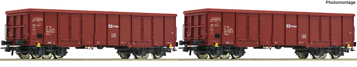 Modelová železnice - H0 2ks Otevřený vůz Eas, ČD, Ep.V