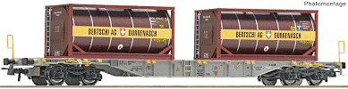 H0 Plošinový vůz Sgnss s kontejnerem "Bertschi", AAE, Ep.VI
