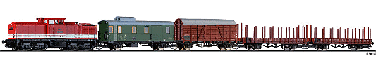 TT Digitální set - vlak s lokomotivou BR110 DR s kolejemi
