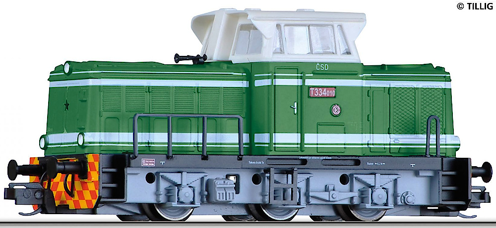 Modelová železnice - TT Dieselová lokomotiva T334.0 "Rosnička", ČSD, Ep.III