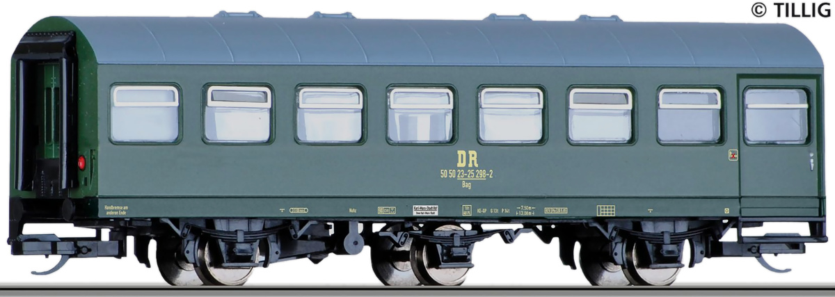 Modelová železnice - TT Osobní vůz Bag 2.tř., DR, Ep.IV