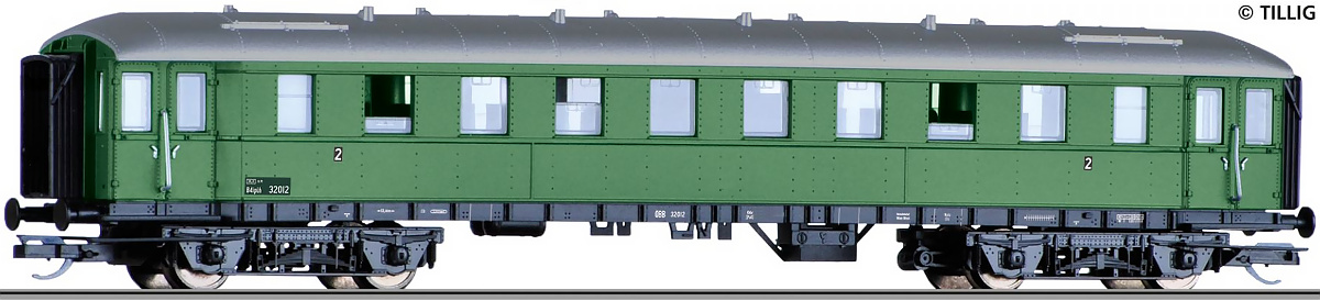 Modelová železnice - TT Rychlíkový vůz Bipüh 2.tř., ÖBB, Ep.III