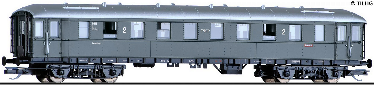 Modelová železnice - TT Rychlíkový vůz Bix 2.tř., PKP, Ep.III