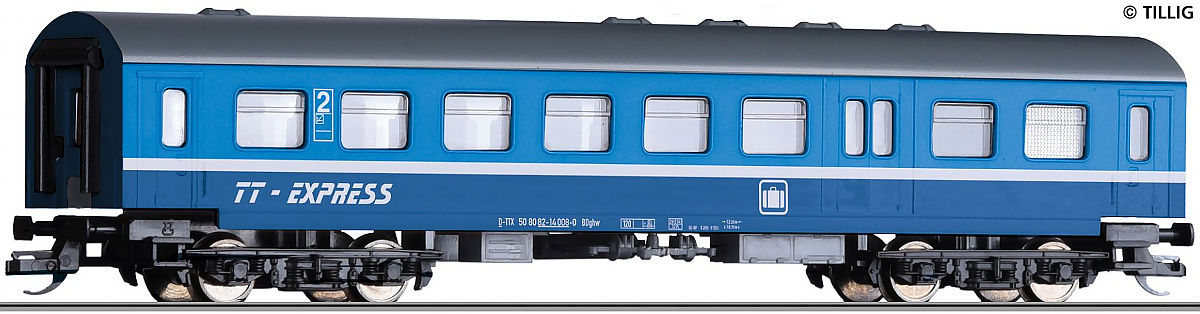Modelová železnice - TT START Rychlíkový vůz se zavazadlovám odd. "TT-EXPRESS" 2.tř.