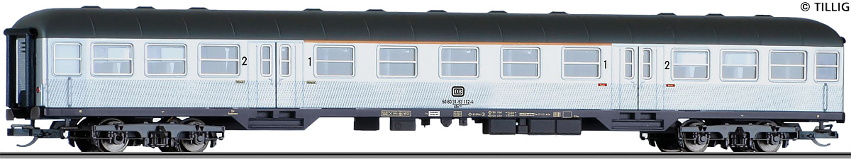 Modelová železnice - TT Rychlíkový vůz ABn703 1./2.tř., DB, Ep.IV