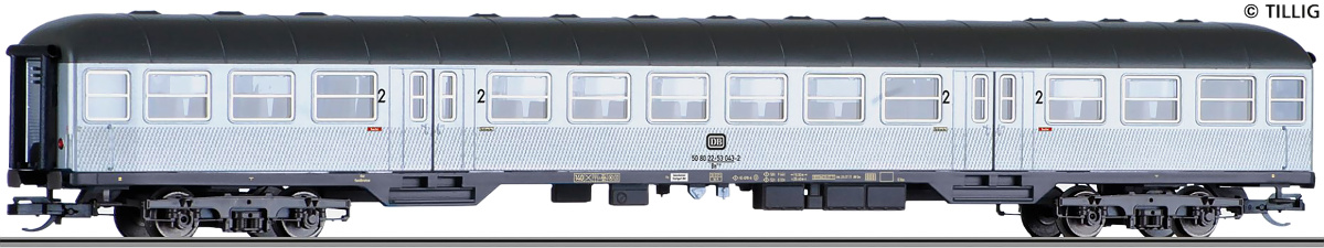 Modelová železnice - TT Rychlíkový vůz Bn719 2.tř., DB, Ep.IV