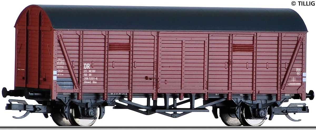 Modelová železnice - TT Krytý vůz Glxu, DR, Ep.IV