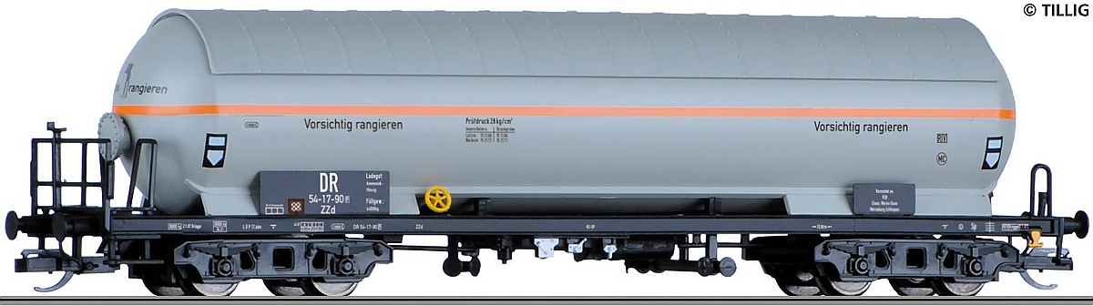 Modelová železnice - TT Cisternový vůz ZZd, DR, Ep.III