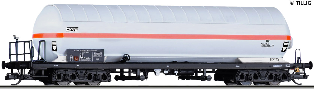 Modelová železnice - TT Cisternový vůz "SOGEFA", DB, Ep.IV