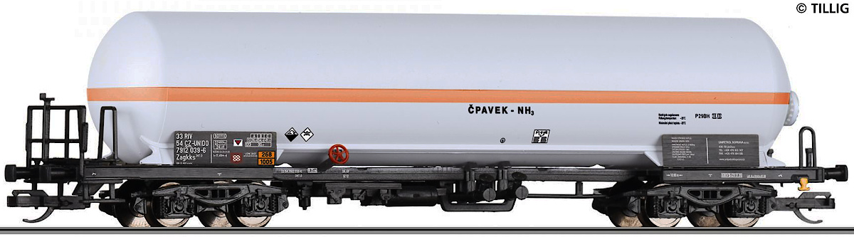 Modelová železnice - TT Cisternový vůz Zakks "Čpavek", Unipetrol Doprava, Ep.VI