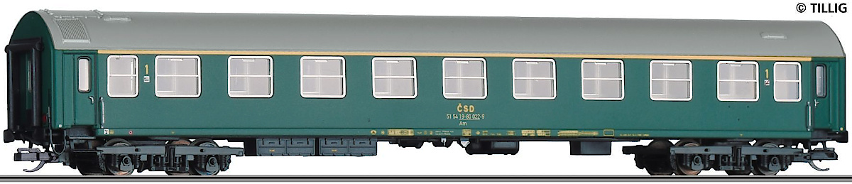 Modelová železnice - TT Rychlíkový vůz Y 1.tř., ČSD, Ep.IV