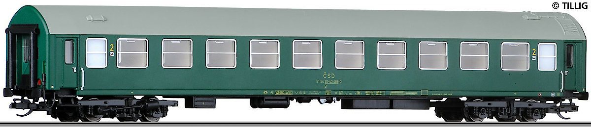Modelová železnice - TT Rychlíkový vůz Y 2.tř., ČSD, Ep.IV