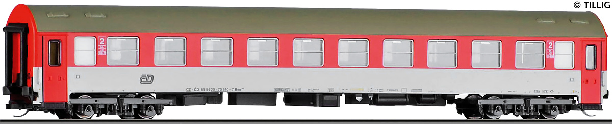 Modelová železnice - TT Rychlíkový vůz Bee Y/B70 2.tř., ČD, Ep.VI, #2