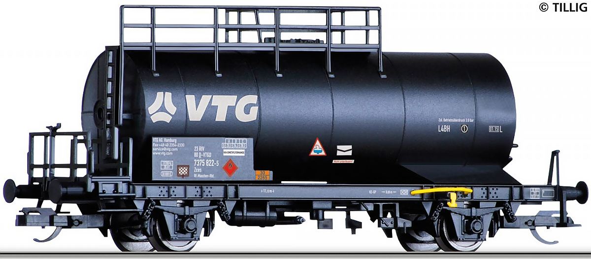 Modelová železnice - TT Cisternový vůz Zces, VTG, Ep.VI