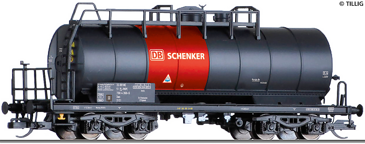 Modelová železnice - TT Cisternový vůz Zaes, DB, Ep.VI