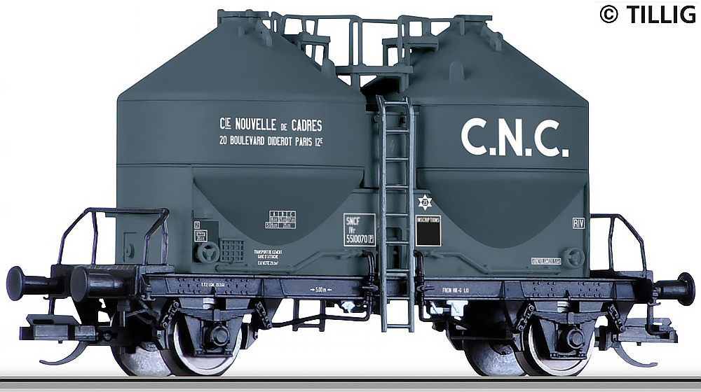Modelová železnice - TT Vůz na sypké hmoty IVf "C.N.C.", SNCF, Ep.III