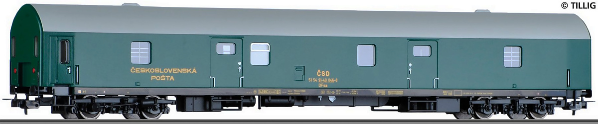 Modelová železnice - H0 Poštovní vůz DFsa, ČSD, Ep.IV