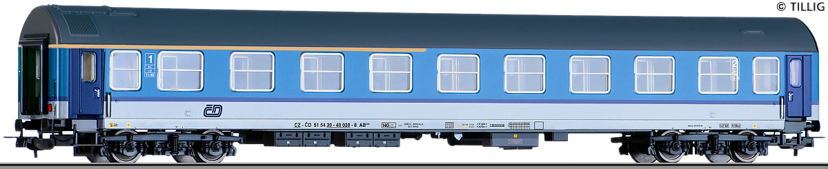 Modelová železnice - H0 Rychlíkový vůz AB350 1./2.tř., ČD, Ep.V