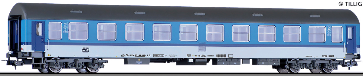 Modelová železnice - H0 Rychlíkový vůz B250 2.tř., ČD, Ep.V