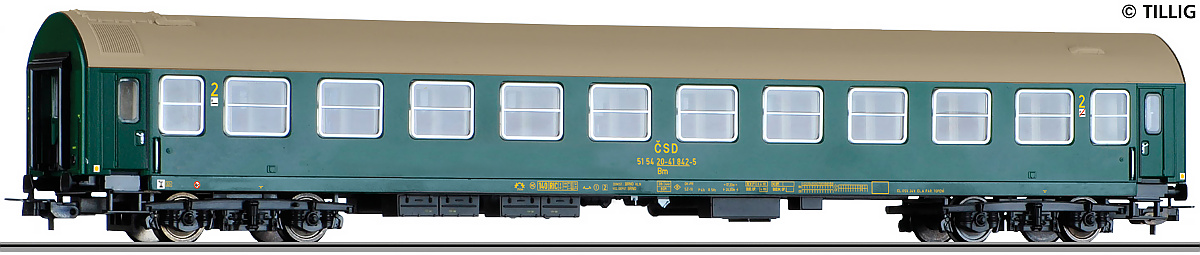 Modelová železnice - H0 Rychlíkový vůz Y Bm 2.tř., ČSD, Ep.IV