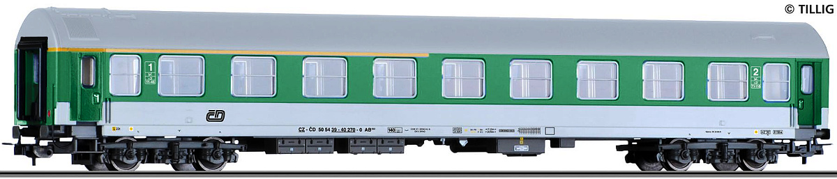 Modelová železnice - H0 Rychlíkový vůz AB350 1./2.tř., ČD, Ep.V
