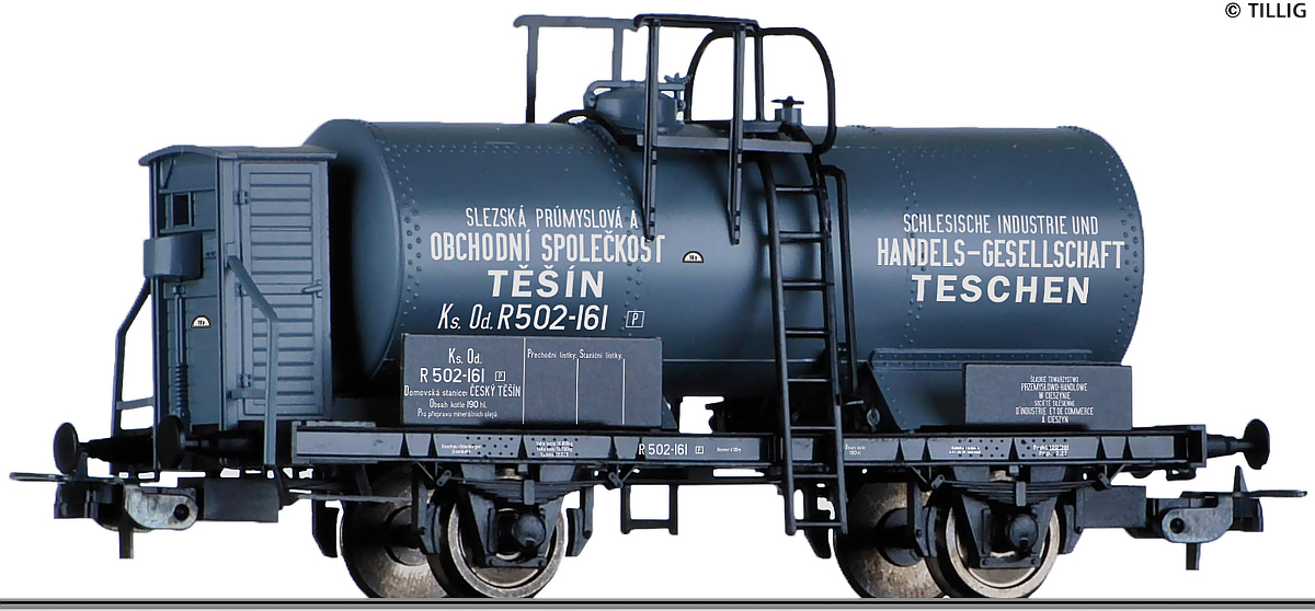 Modelová železnice - H0 Cisternový vůz "Slezká průmyslová a obchodní", Ks.Od., Ep.II