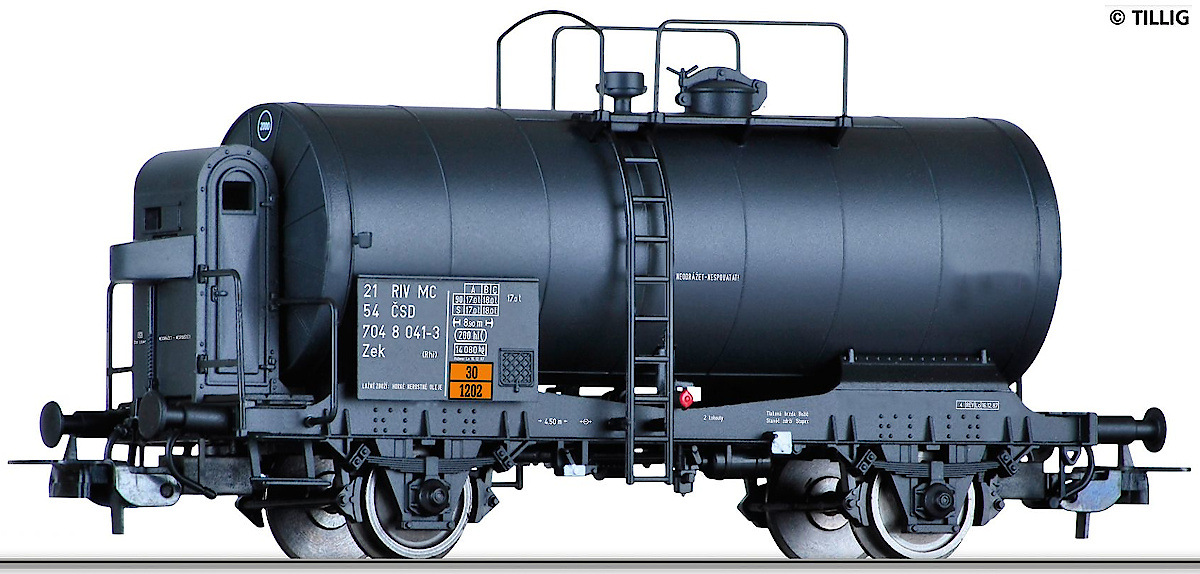 Modelová železnice - H0 Cisternový vůz Zek, ČSD, Ep.IV